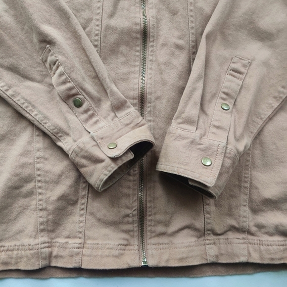 TONY HAWK Denim Jacket XL Tan Khaki 100% Cotton Men's Skate - Picture 4 of 5